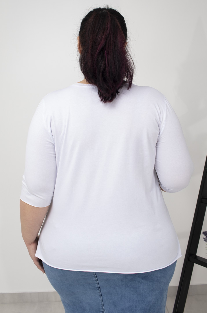 Лонгслів трикотажний з розрізами супер батал