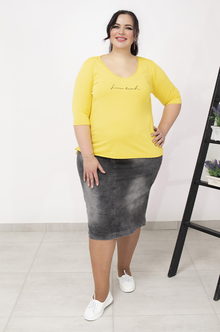 Лонгслів трикотажний з розрізами супер батал