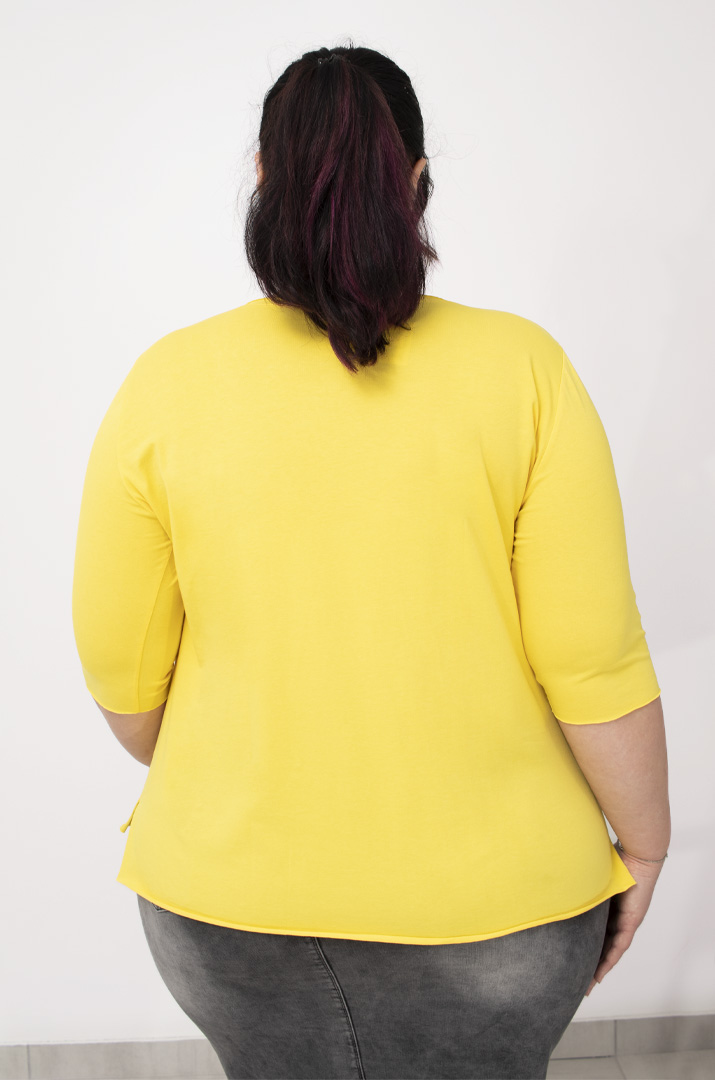 Лонгслів трикотажний з розрізами супер батал