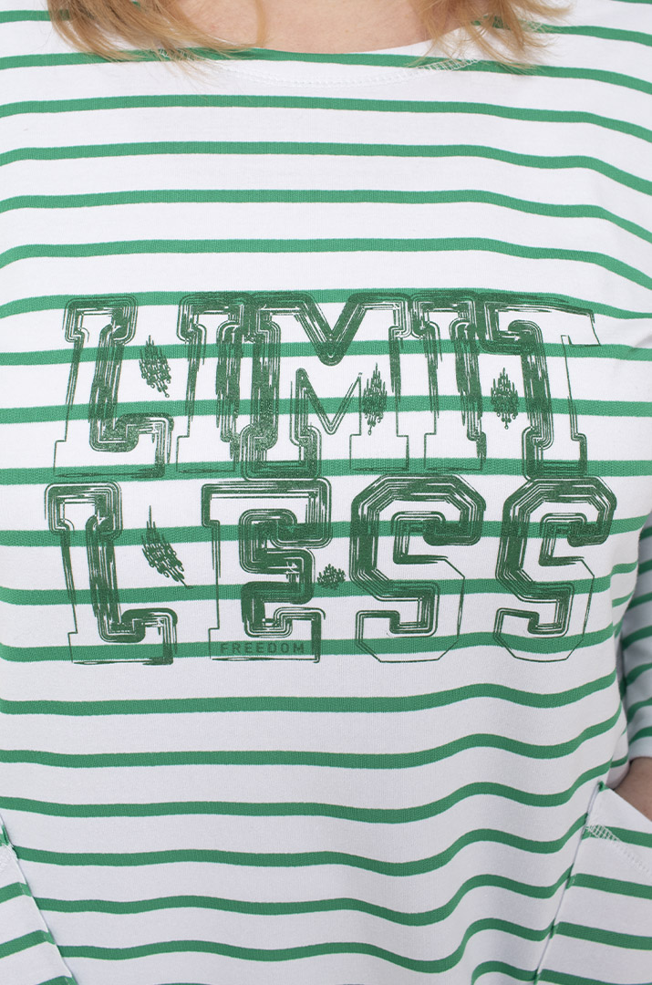 Туніка в горизонтальну смужку супер батал