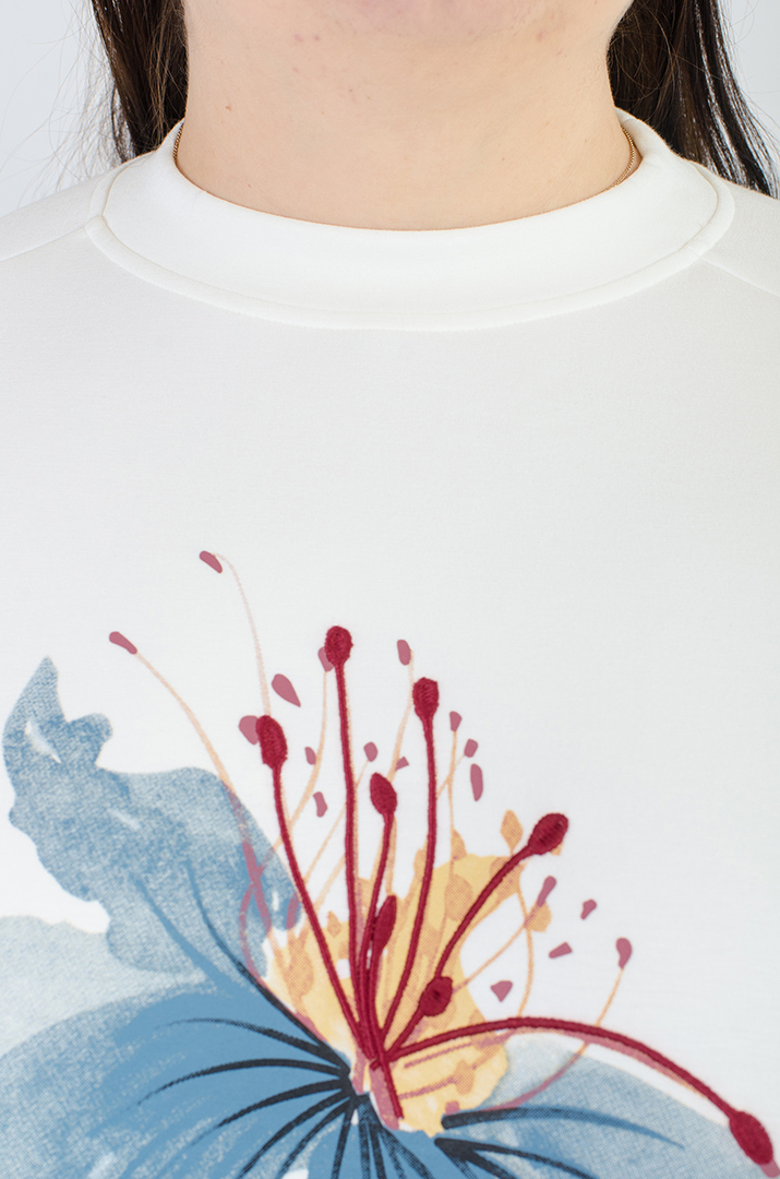 Світшот з акварельним принтом великих розмірів