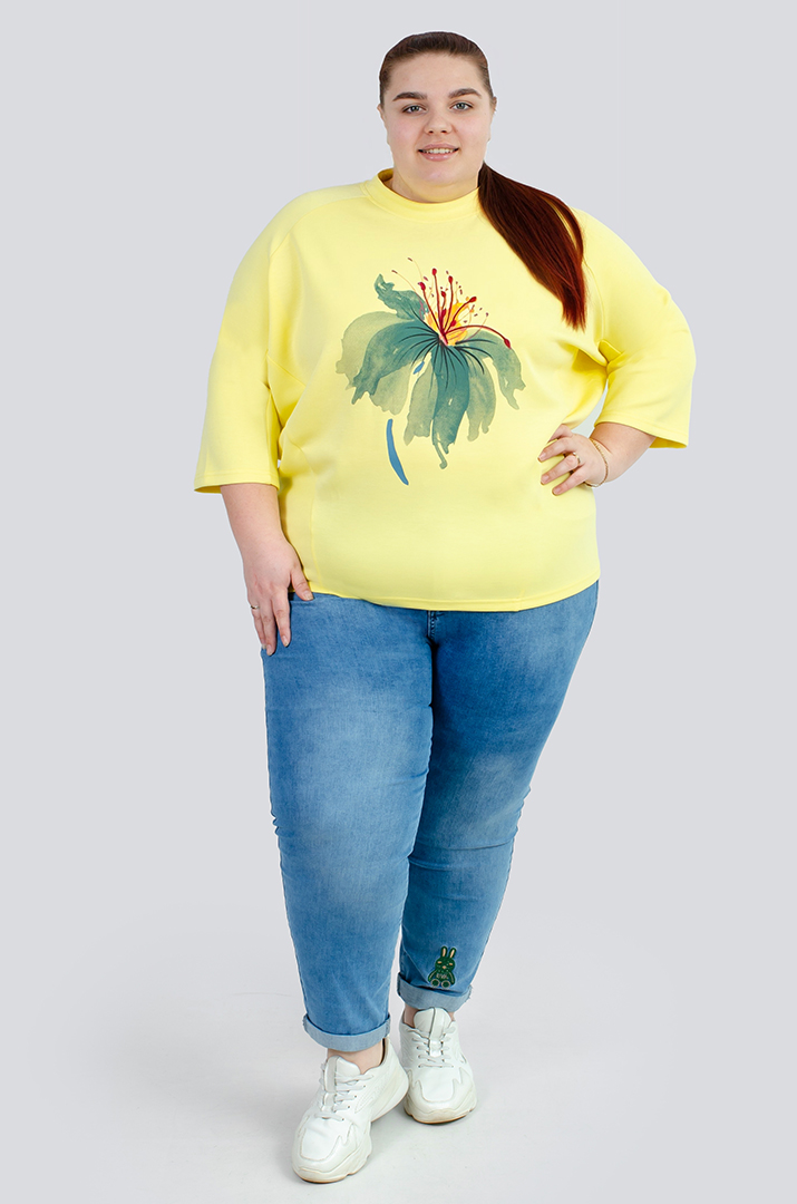 Світшот з акварельним принтом великих розмірів