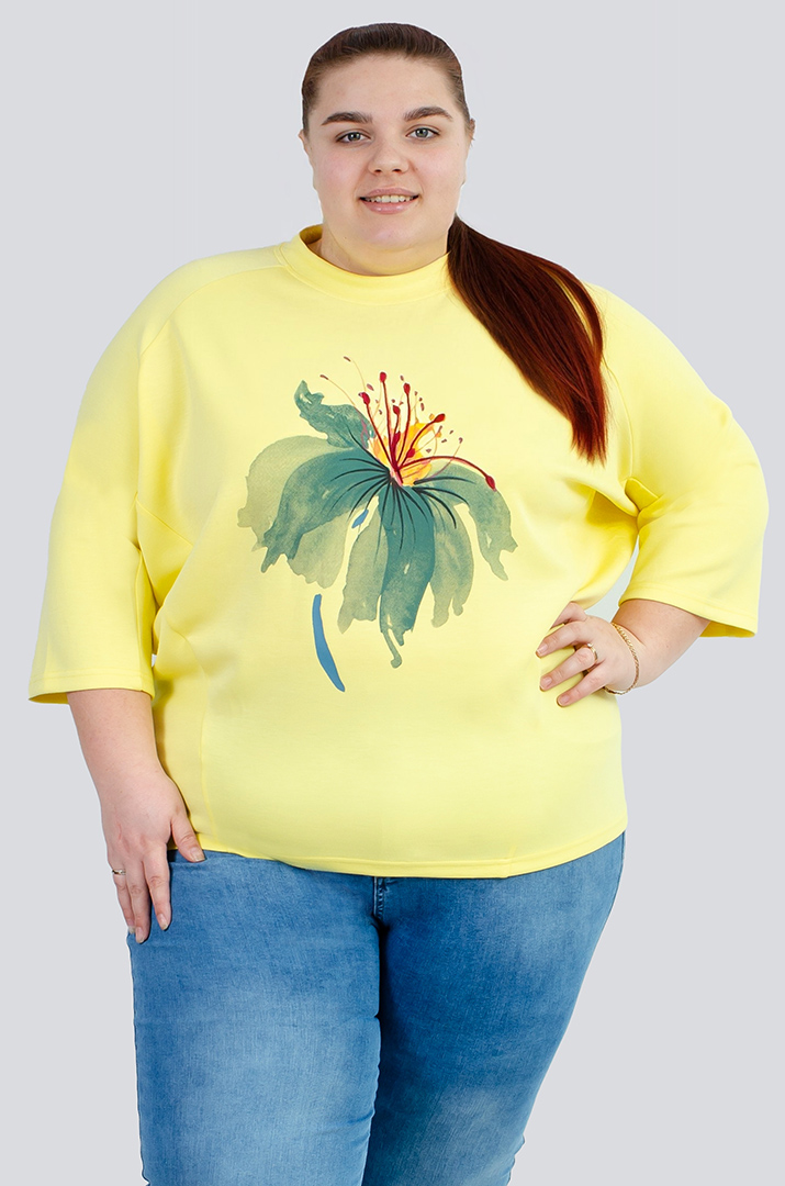 Світшот з акварельним принтом великих розмірів