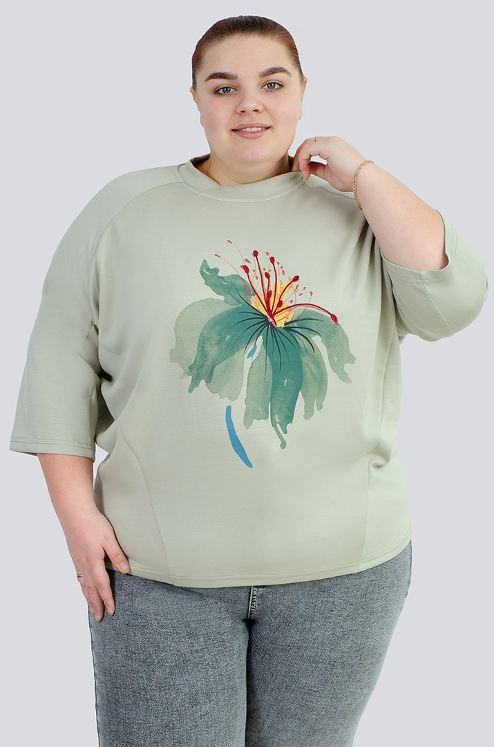 Світшот з акварельним принтом великих розмірів