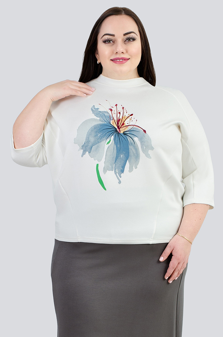 Світшот з акварельним принтом великих розмірів