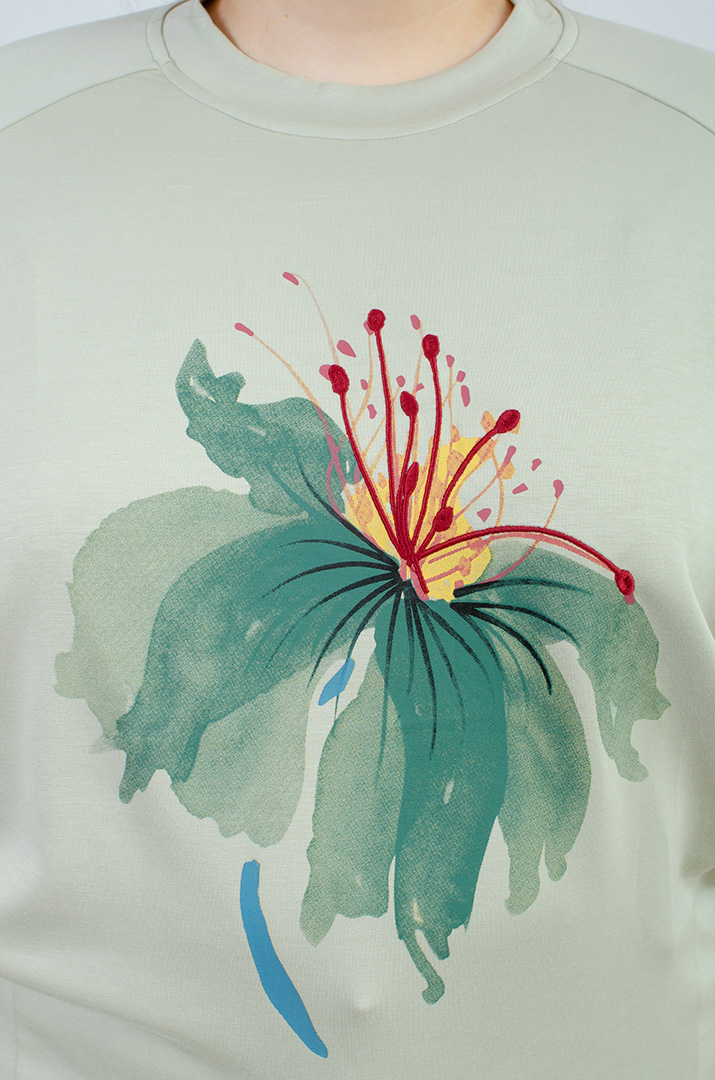 Світшот з акварельним принтом великих розмірів