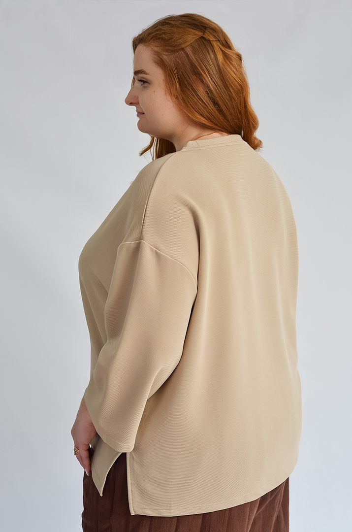 Світшот базовий зі спущеним рукавом великих розмірів