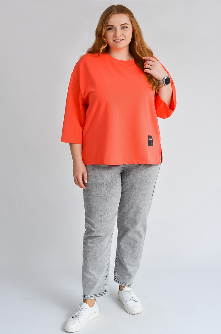 Світшот базовий зі спущеним рукавом великих розмірів