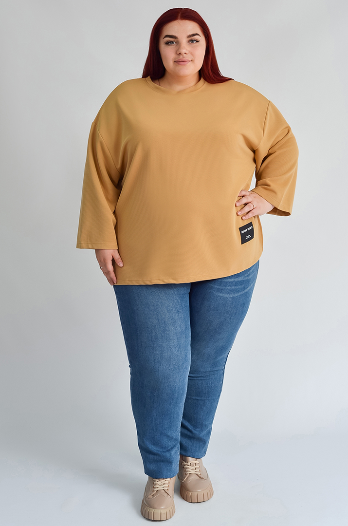 Світшот базовий зі спущеним рукавом великих розмірів