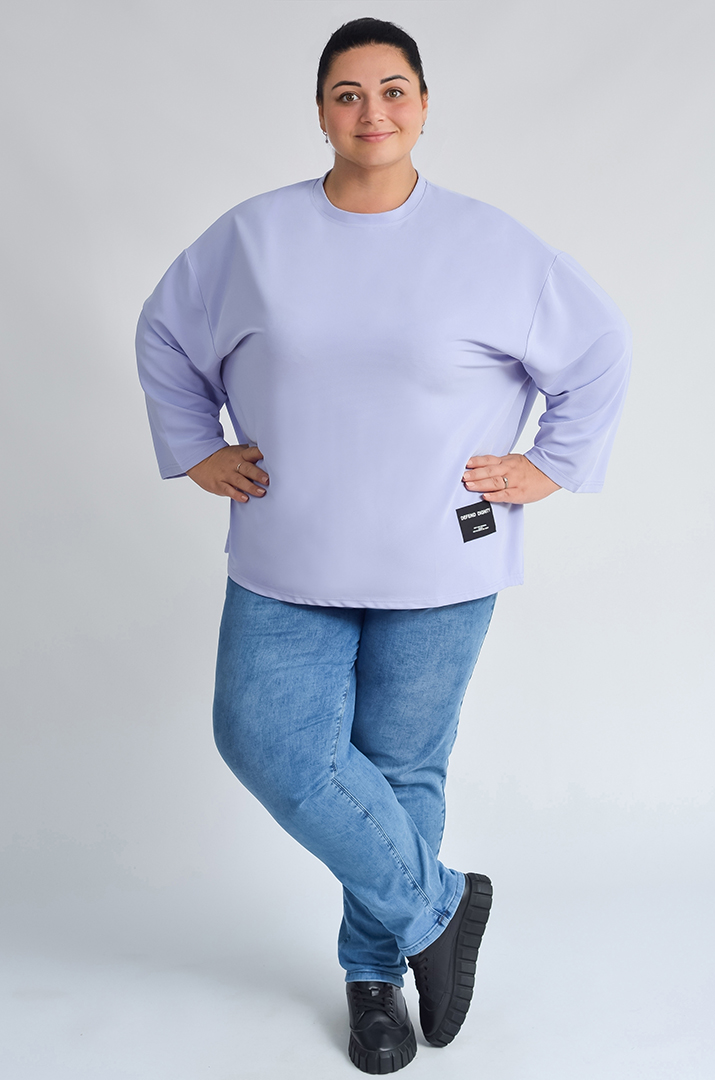 Світшот базовий зі спущеним рукавом великих розмірів