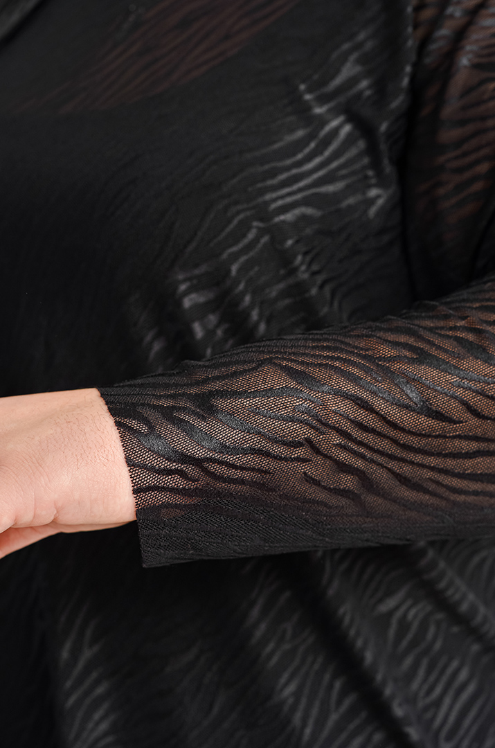 Лонгслів-двійка з абстрактним хвилястим візерунком великих розмірів