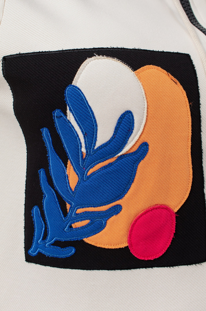 Мастерка трикотажна з кольоровими нашивками батал