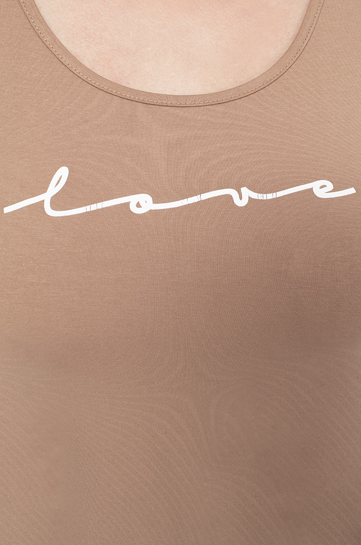 Майка трикотажная с надписью Love супер батал