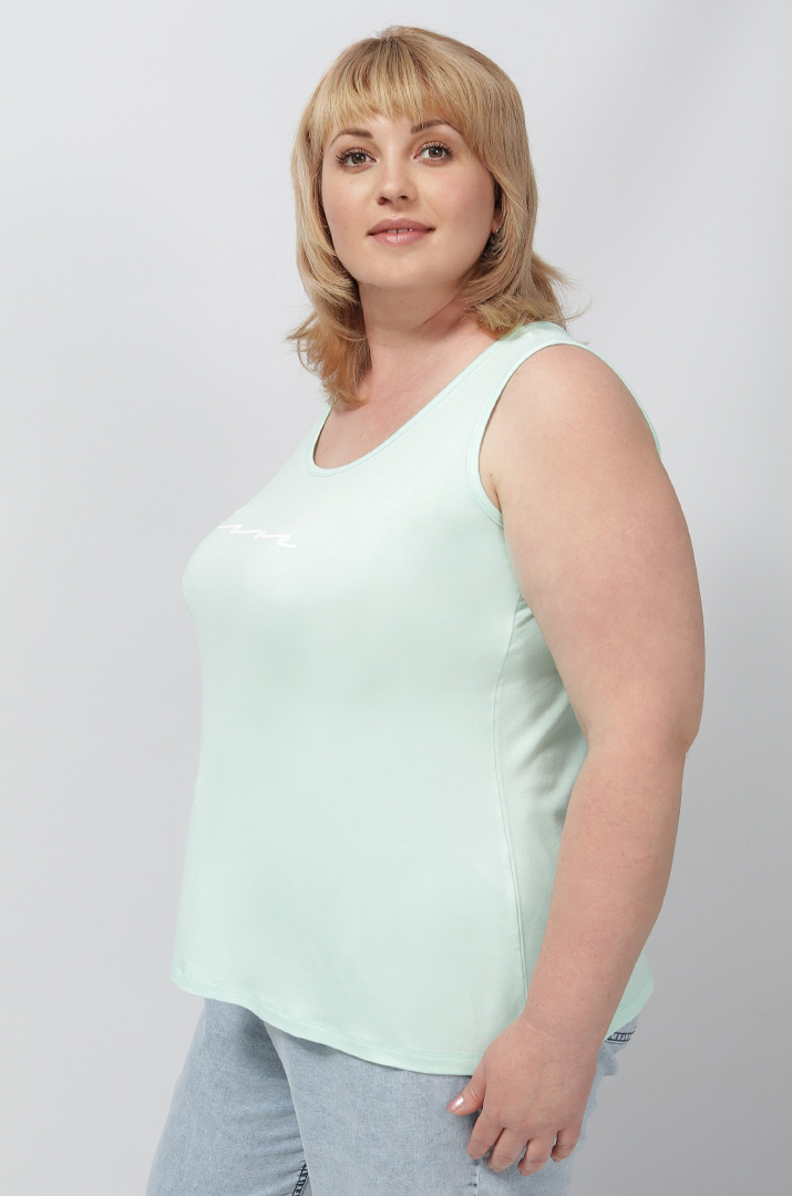 Майка трикотажная с надписью Love супер батал