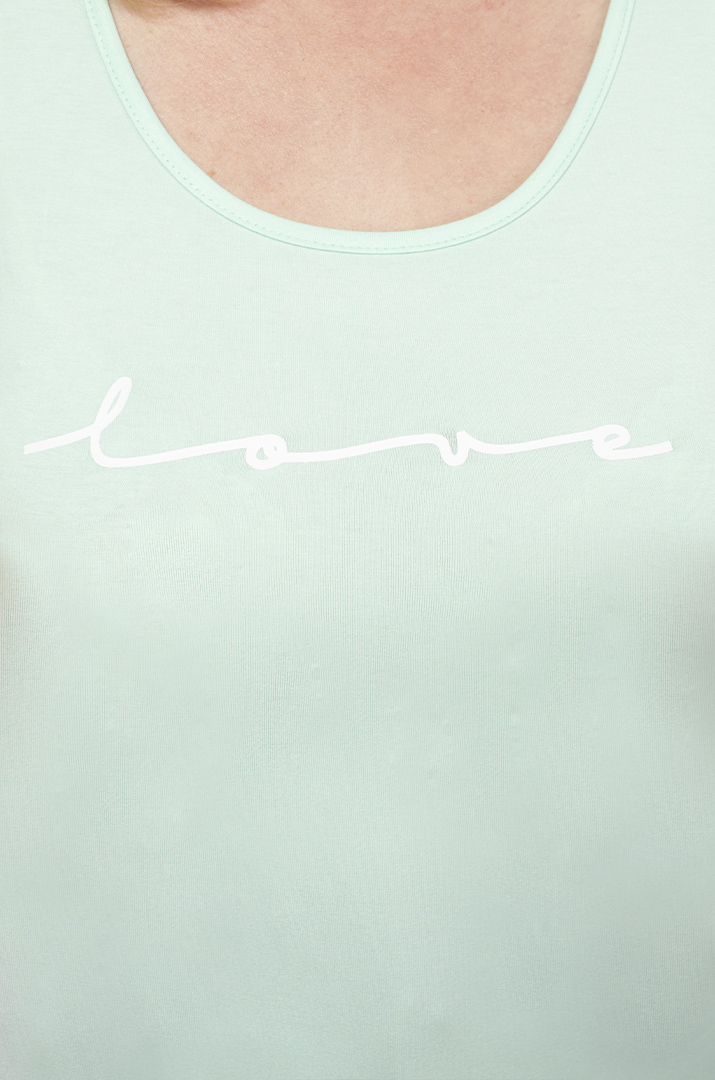 Майка трикотажная с надписью Love супер батал