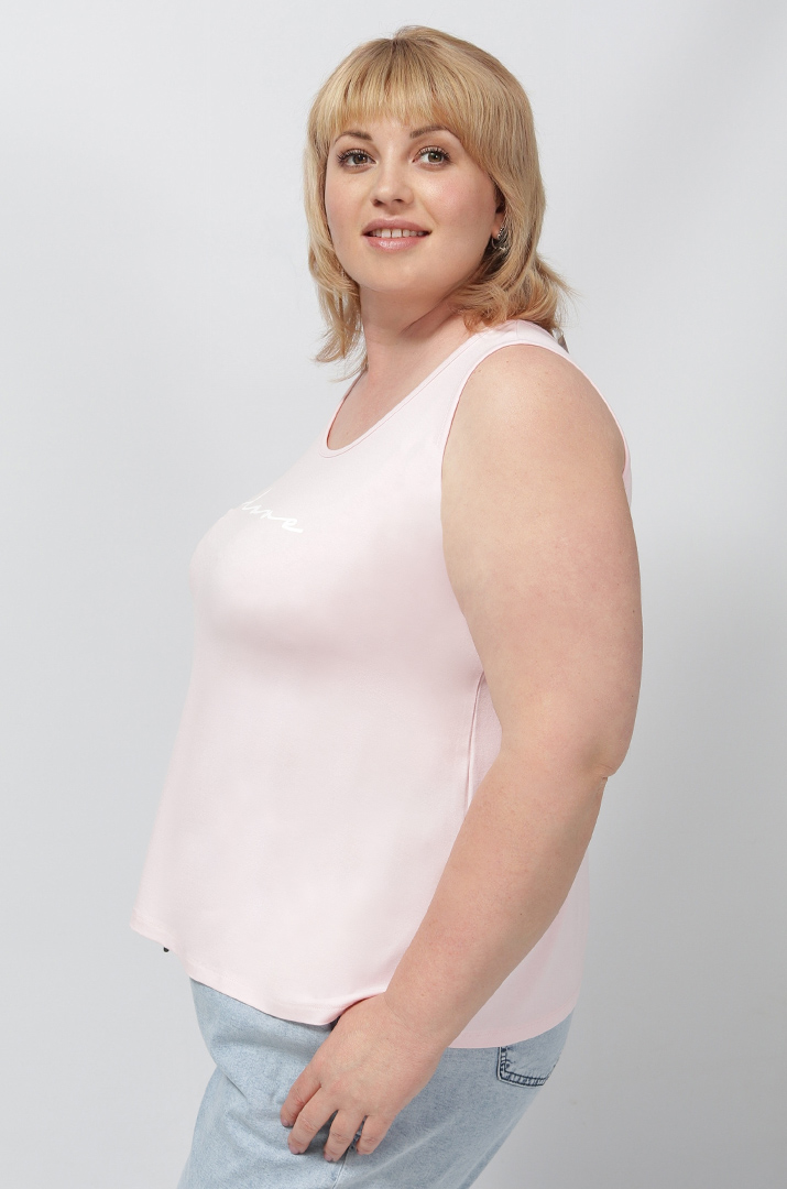 Майка трикотажная с надписью Love супер батал