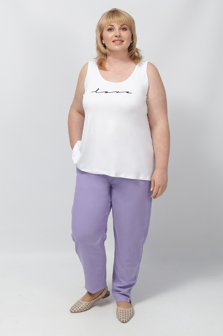 Майка трикотажная с надписью Love супер батал