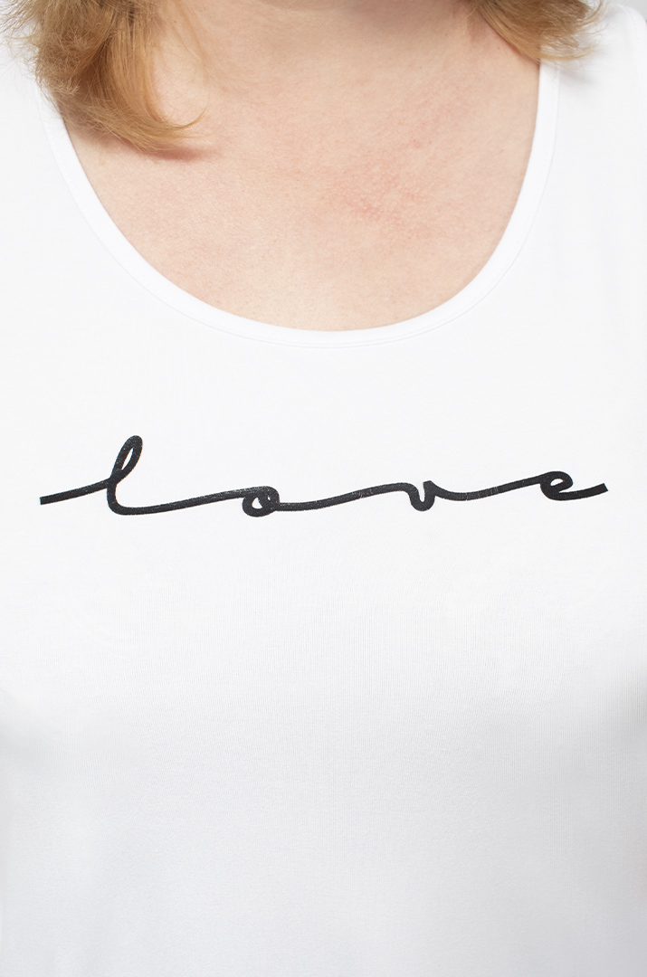 Майка трикотажная с надписью Love супер батал