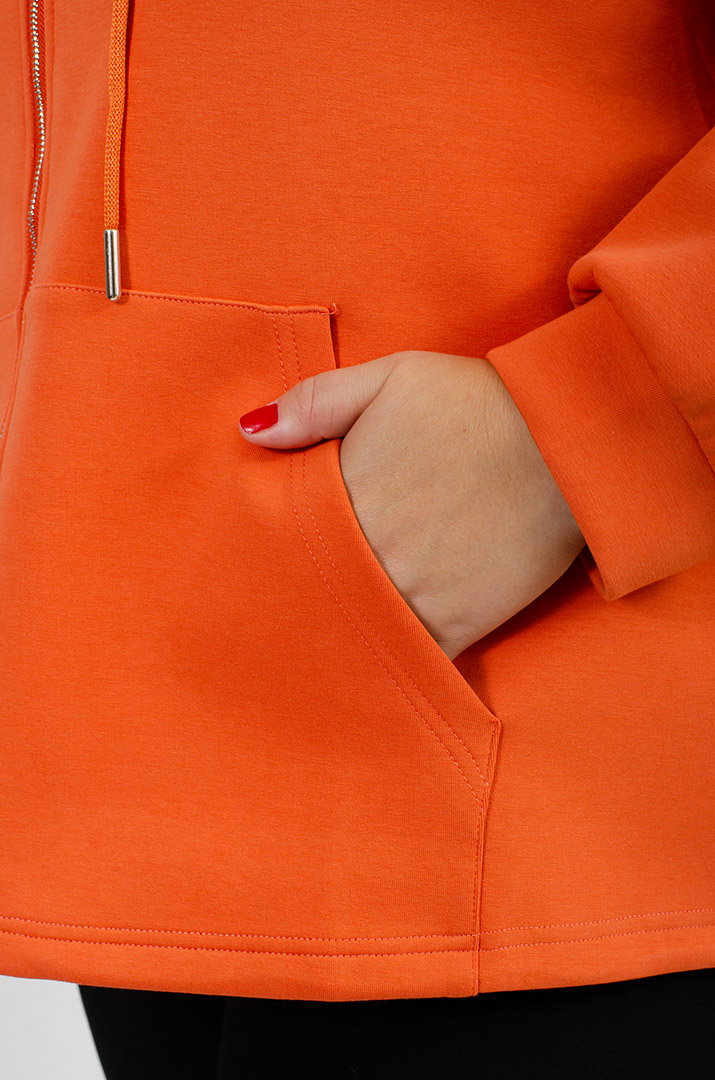 Трикотажна мастерка з кишенею-кенгуру великих розмірів