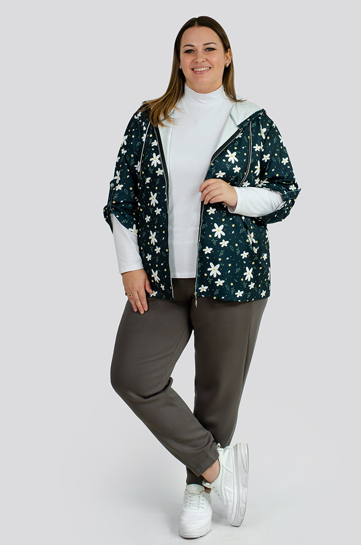 Яскрава мастерка в принт великих розмірів