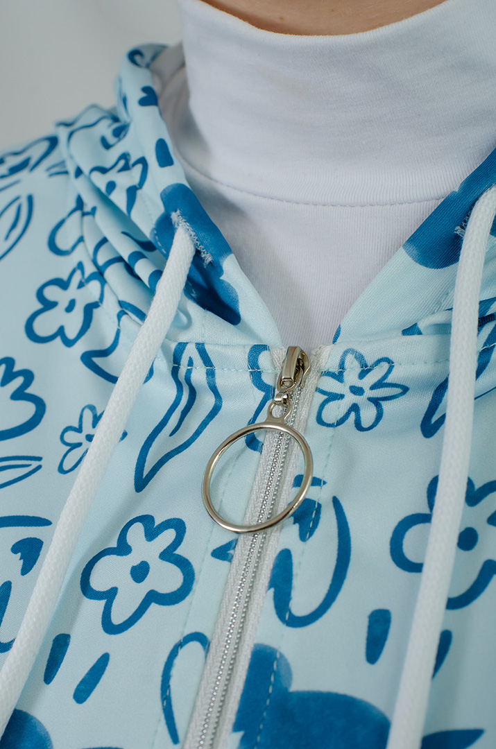 Яскрава мастерка в принт великих розмірів