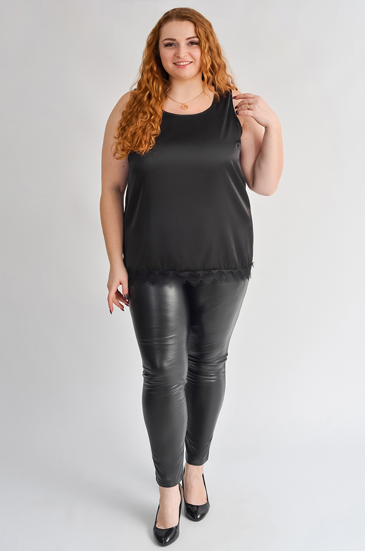 Майка довга з мереживом великих розмірів