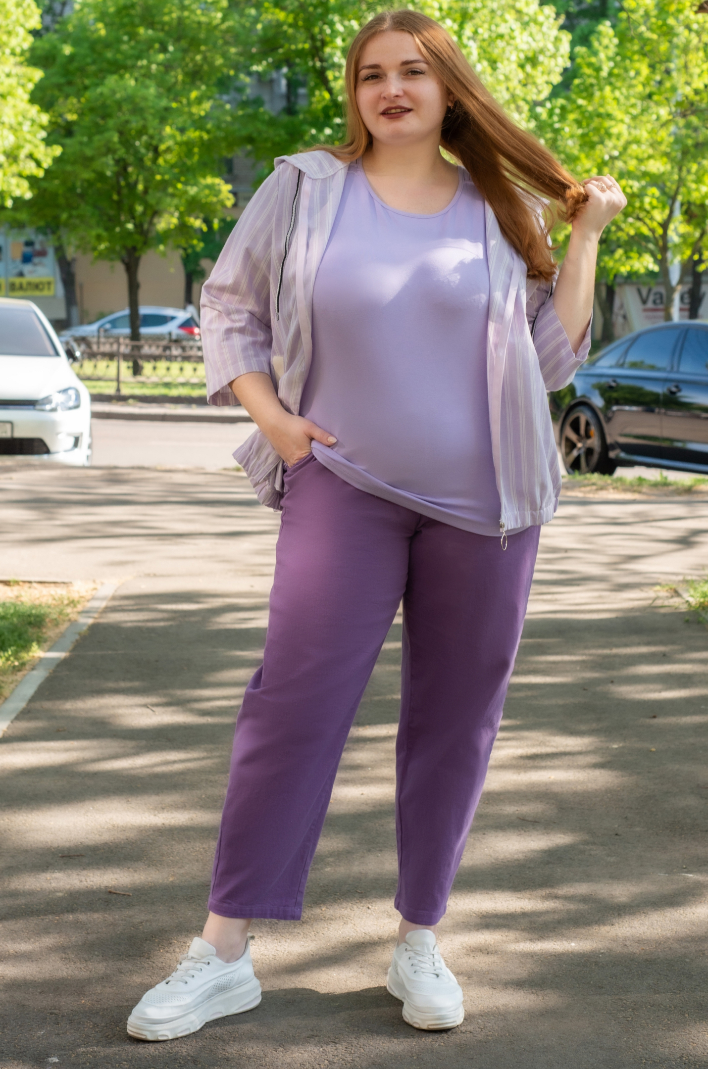 Мастерка лляна великих розмірів