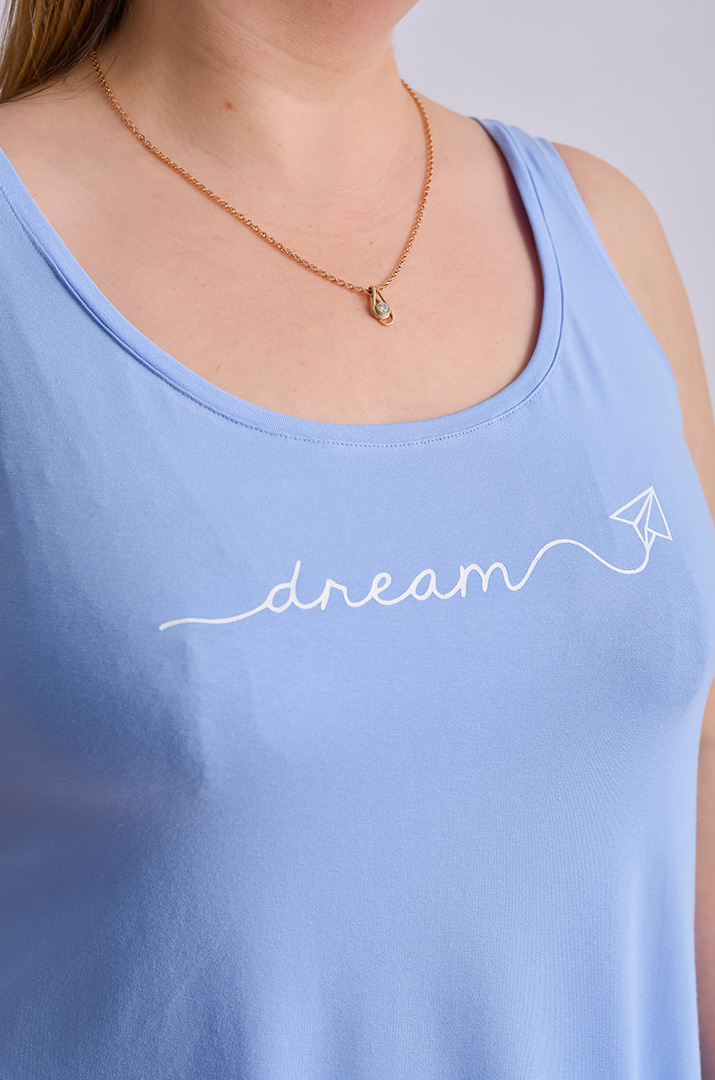 Майка короткая с надписью dream больших размеров