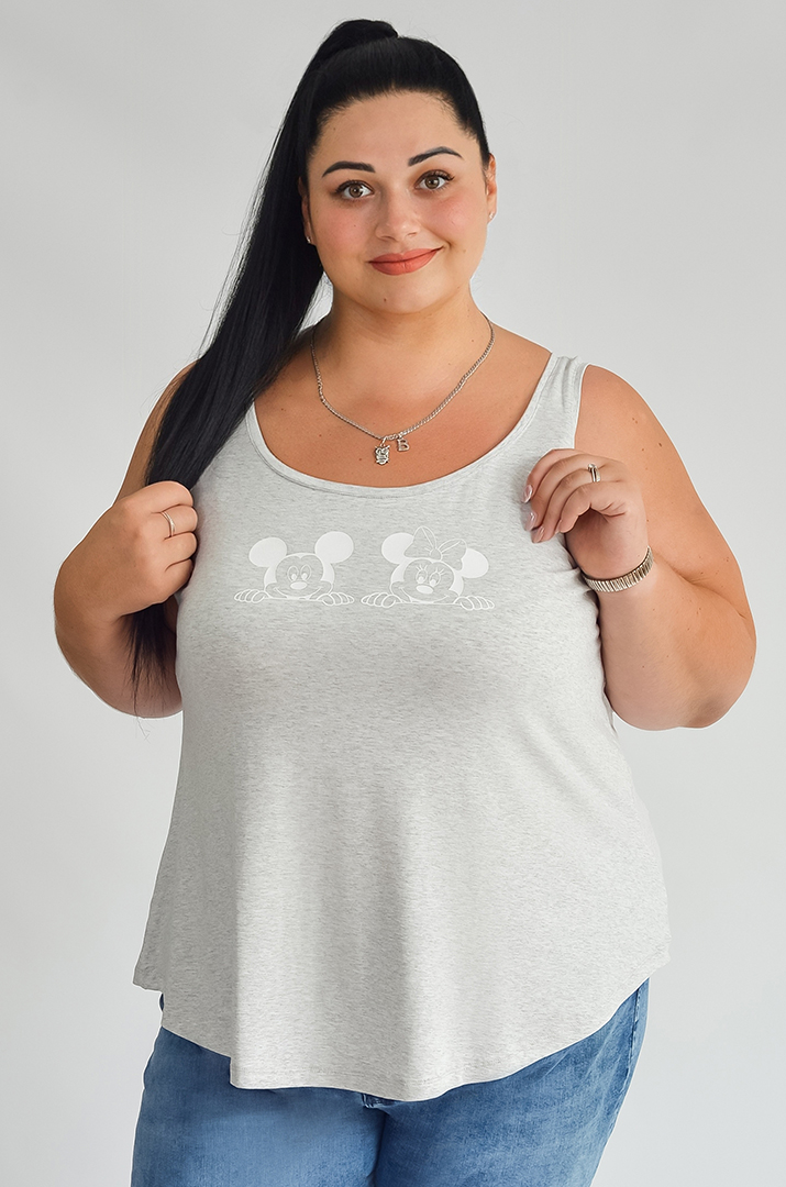 Майка коротка з мультяшними героями великих розмірів