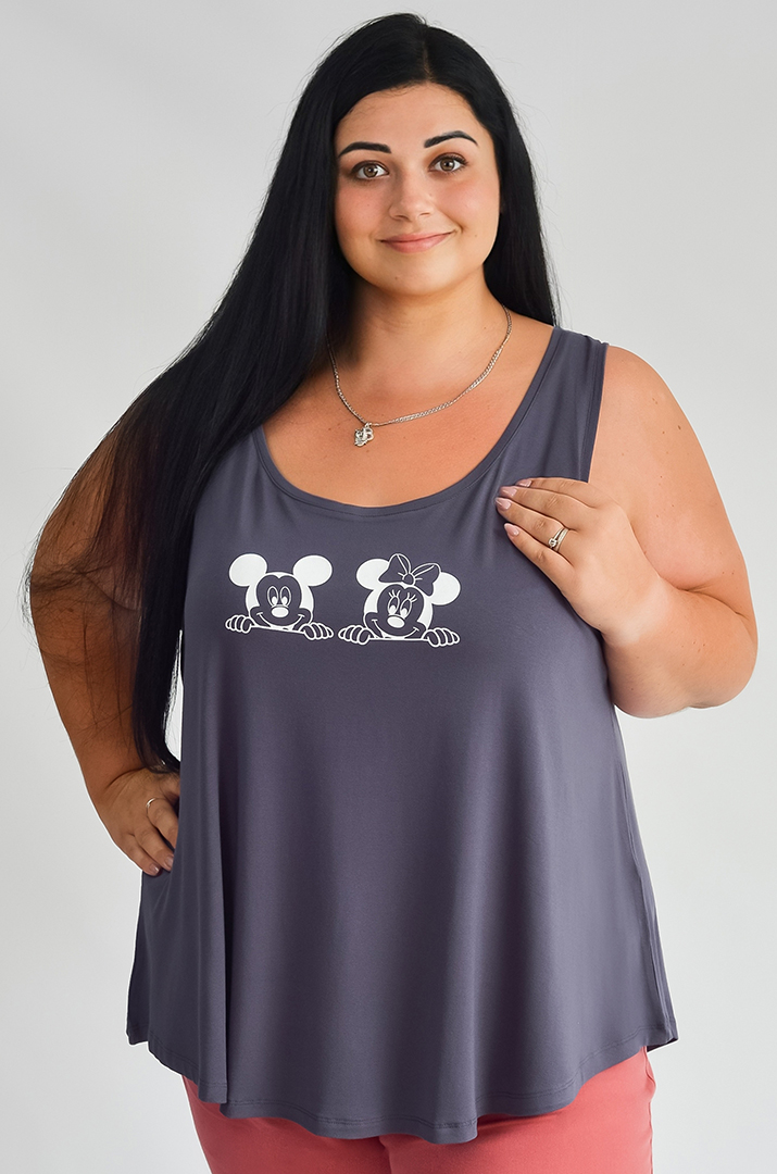 Майка коротка з мультяшними героями великих розмірів