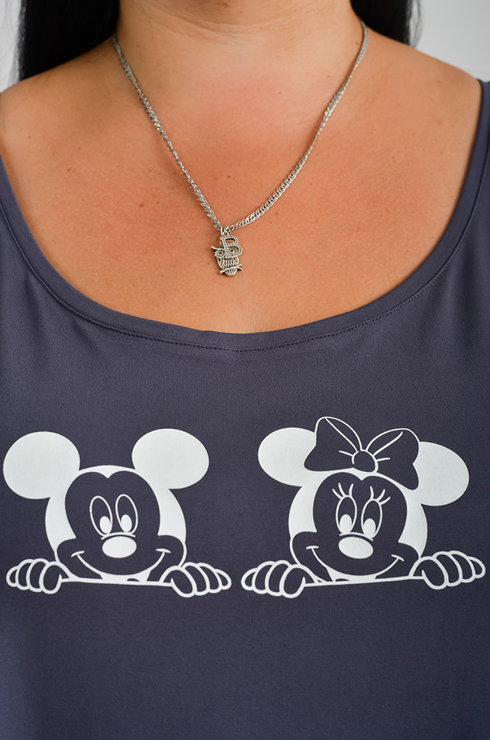 Майка коротка з мультяшними героями великих розмірів