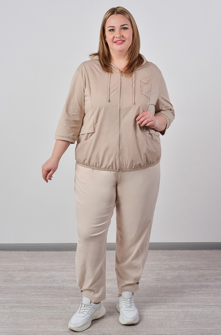 Мастерка однотонного цвета с белой строчкой больших размеров