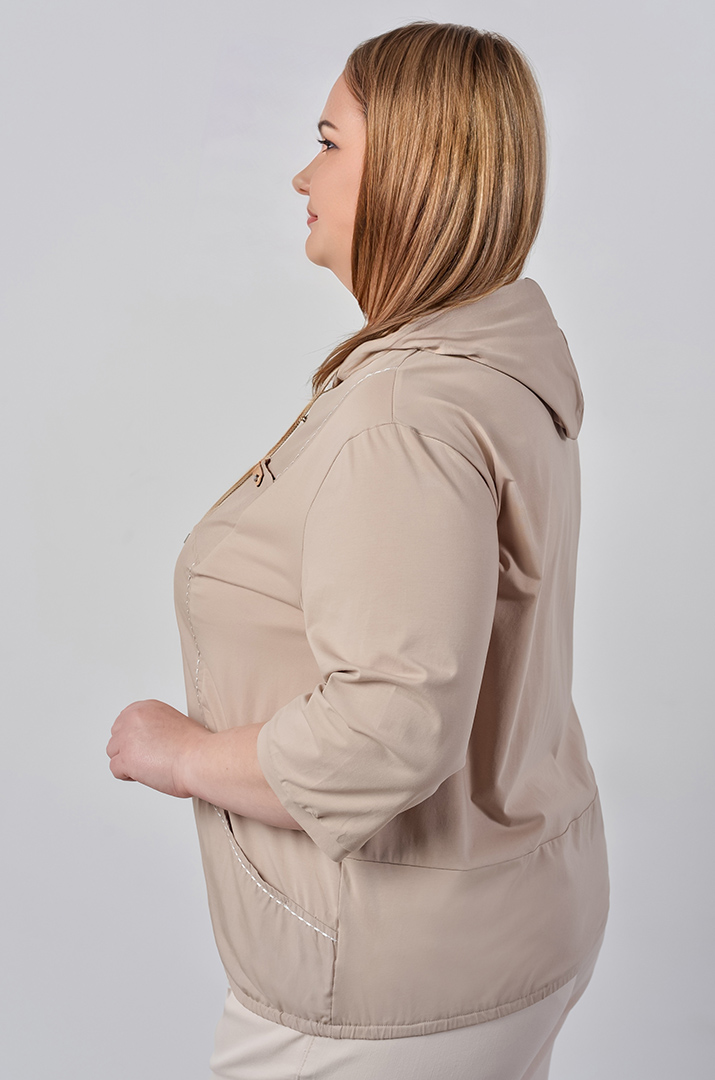 Мастерка однотонного цвета с белой строчкой больших размеров