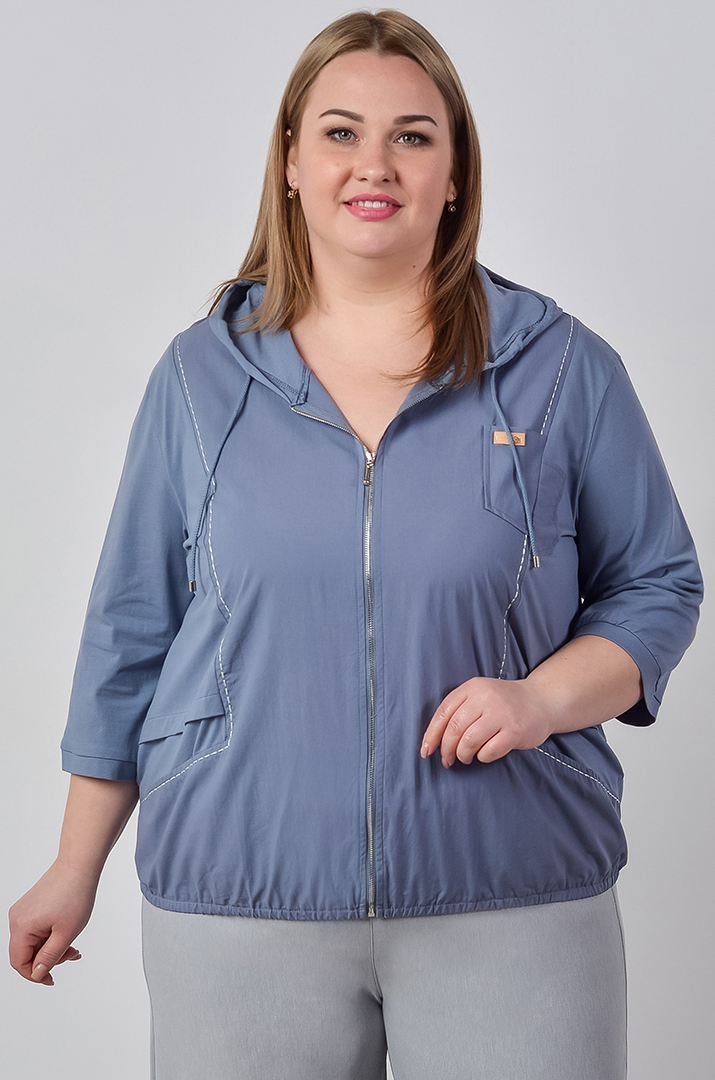 Мастерка однотонного цвета с белой строчкой больших размеров