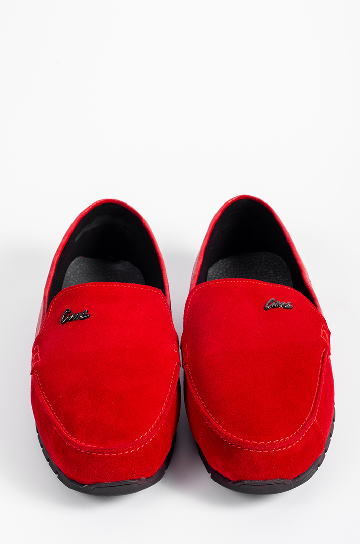 Мокасини червоні на дуже широкі ніжки з кісточкою, високий підйом великих розмірів