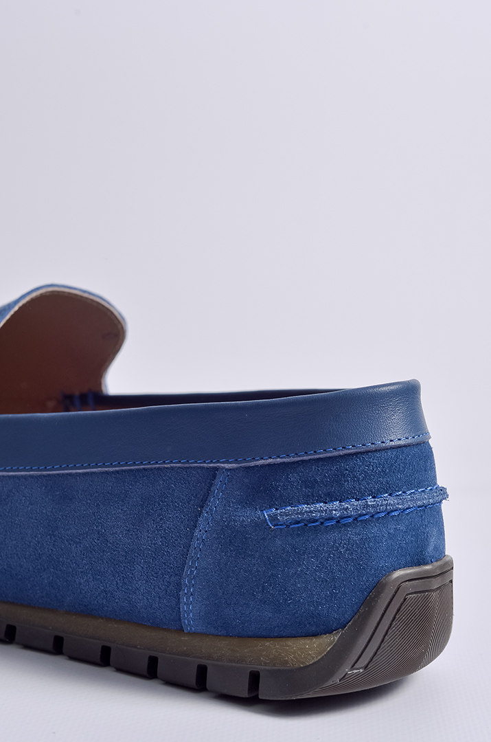 Мокасини блакитні на дуже широкі ніжки великих розмірів