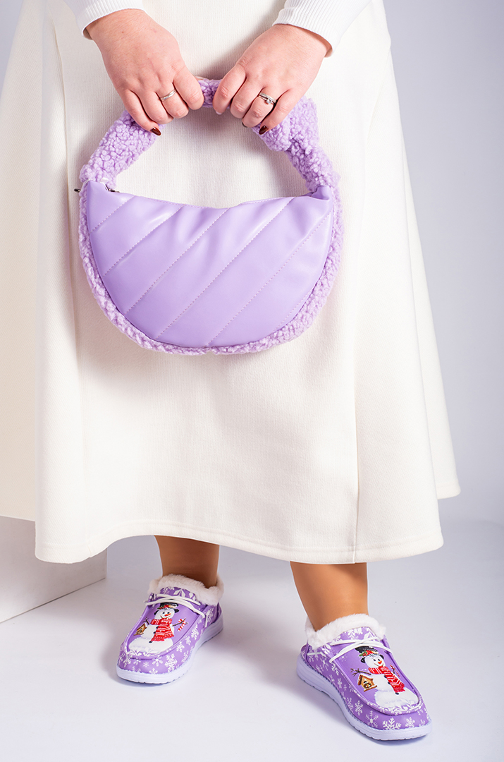 Текстильные мокасины с зимним принтом и экомехом больших размеров