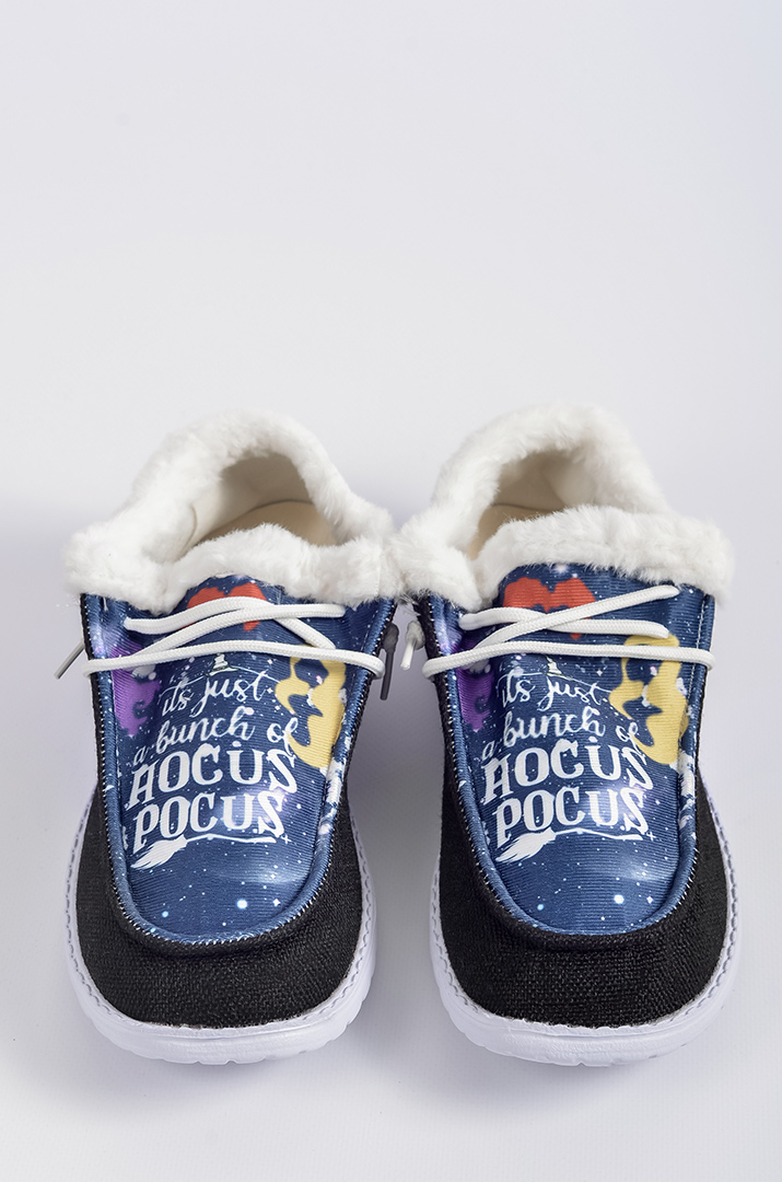 Текстильні мокасини з принтом "Фокус-Покус" великих розмірів