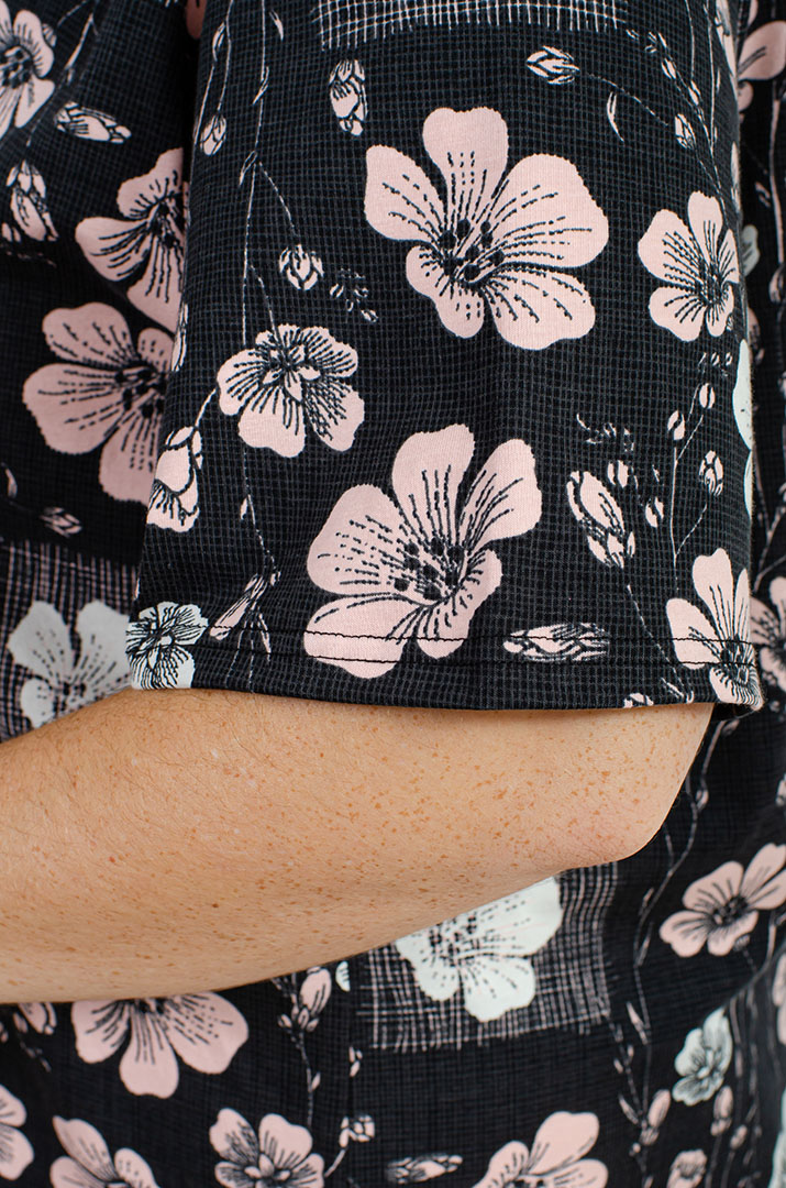 Нічна сорочка коротка в принт великих розмірів