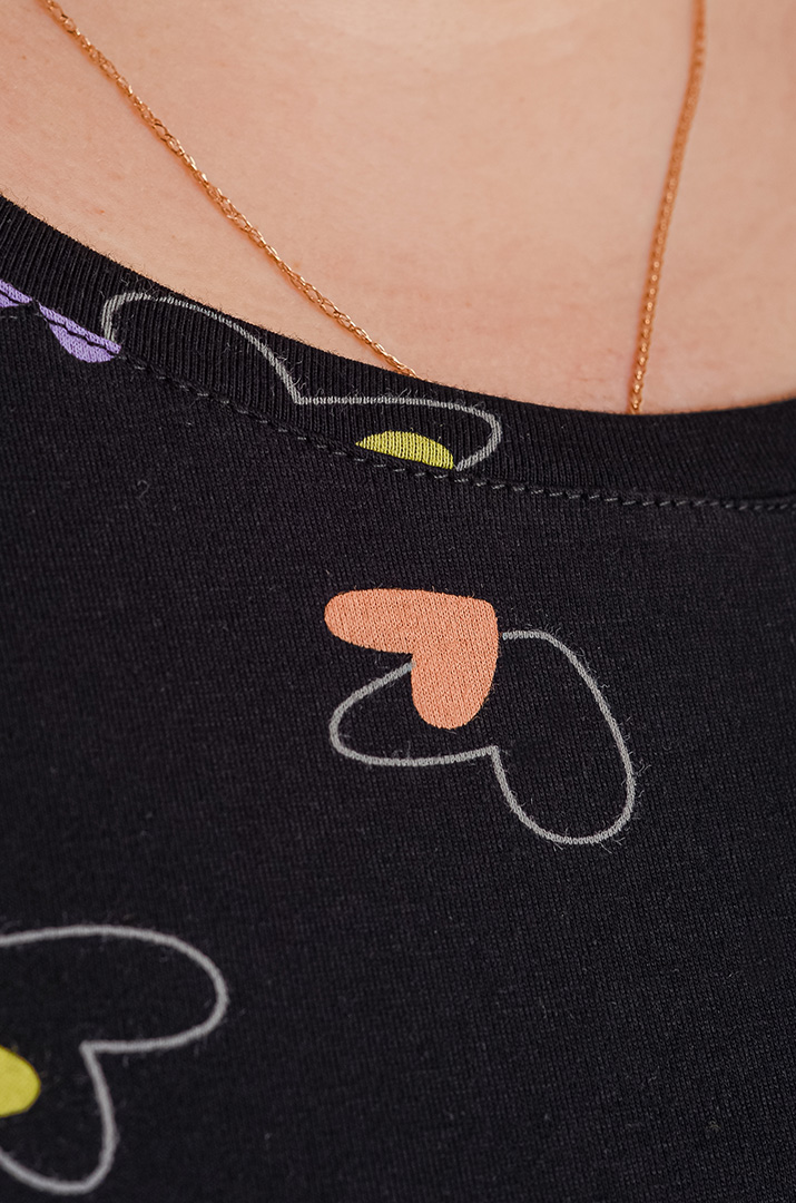 Нічна сорочка коротка в принт великих розмірів