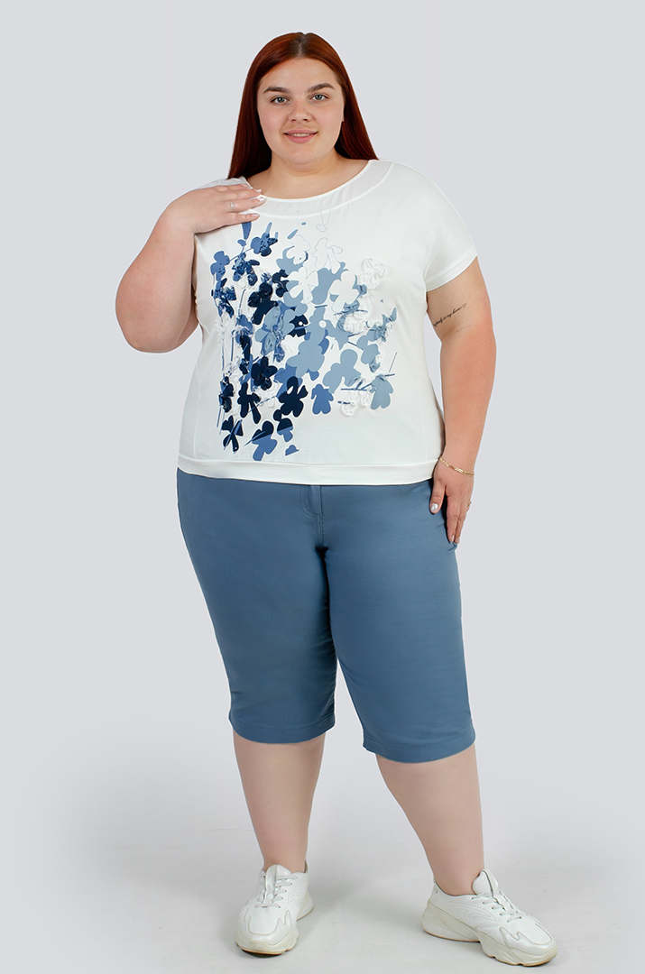 Капрі котонові в різних кольорах великих розмірів