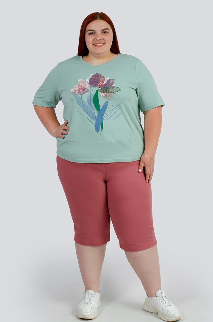 Капрі котонові в різних кольорах великих розмірів