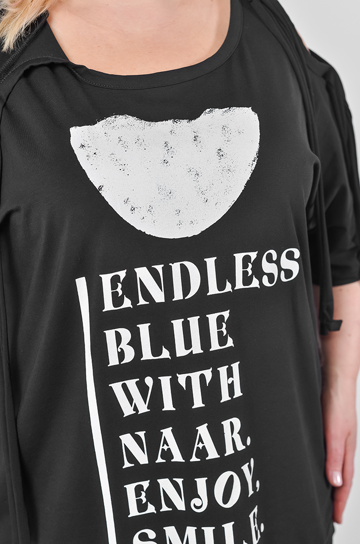 Блуза спорт з відкритими плечима та декоративними зав’язками великих розмірів