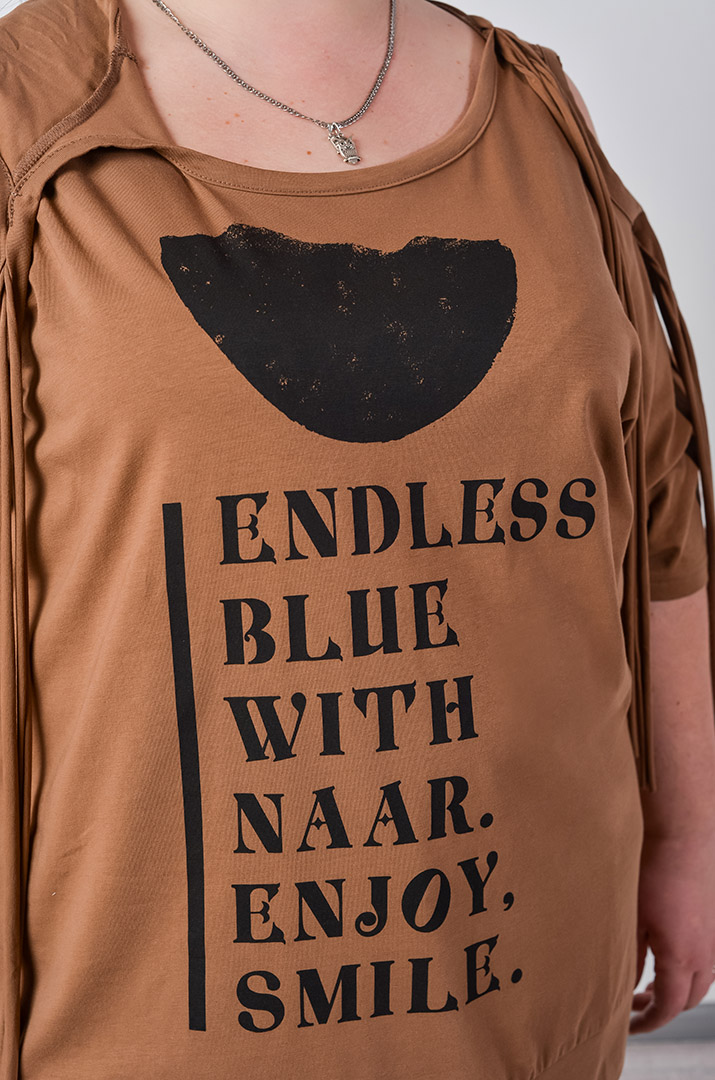 Блуза спорт з відкритими плечима та декоративними зав’язками великих розмірів