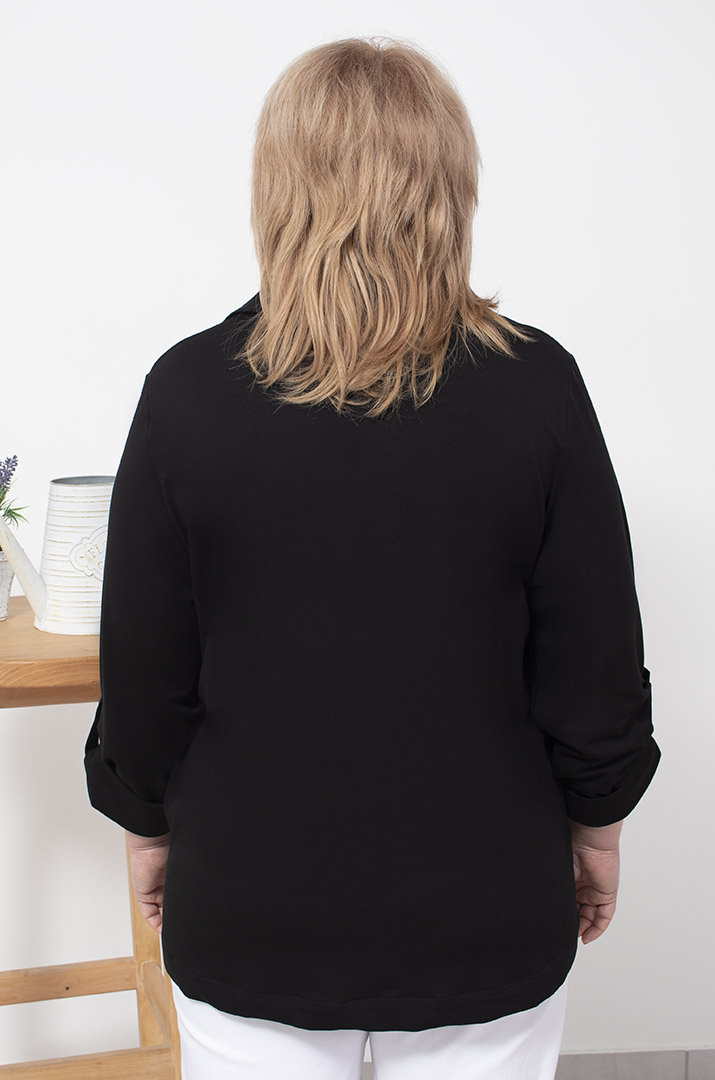 Піджак з яскравими кишенями батал