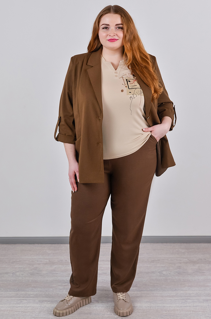 Пиджак с воротником больших размеров