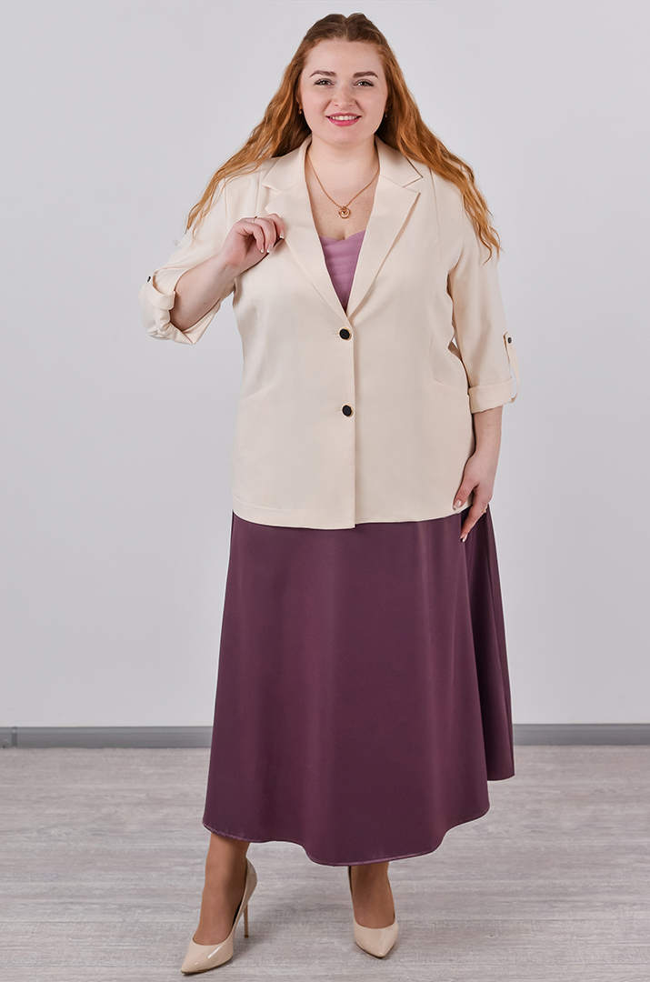 Пиджак с воротником больших размеров