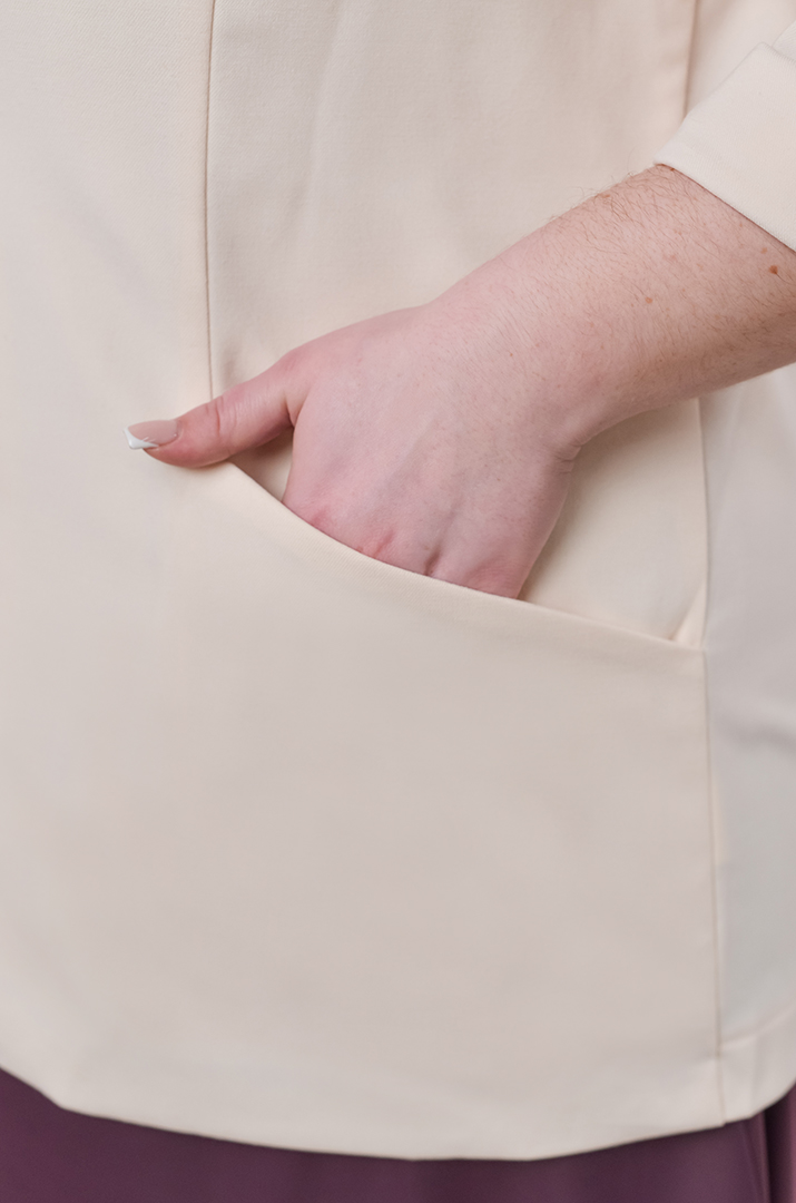 Пиджак с воротником больших размеров