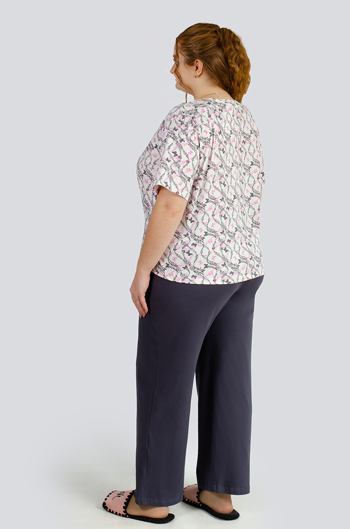 Піжама з брюками великих розмірів