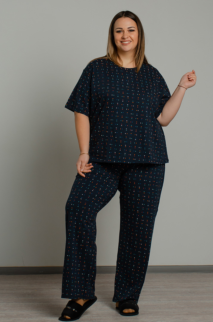 Піжама з брюками великих розмірів